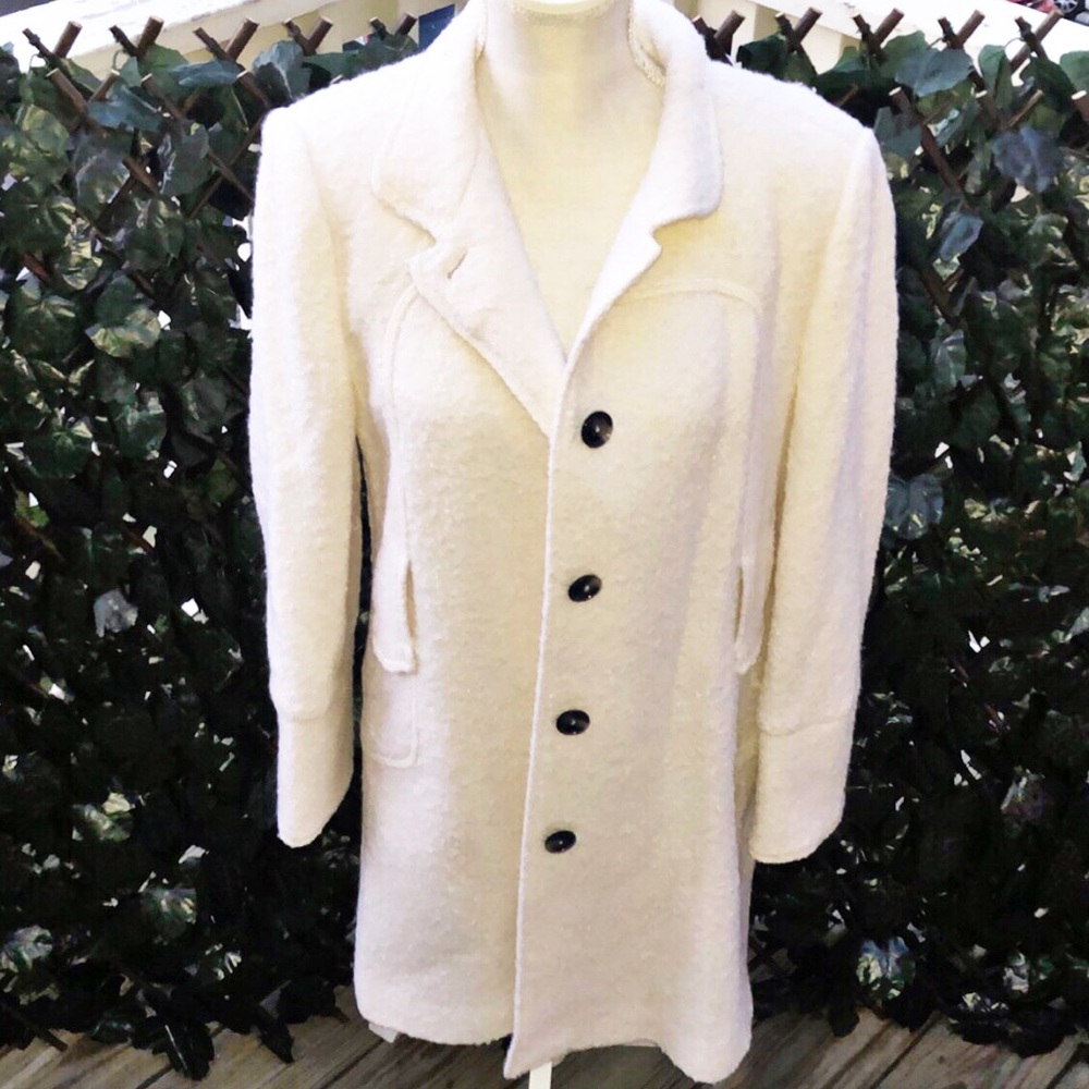 ZARA Cream Pea Coat